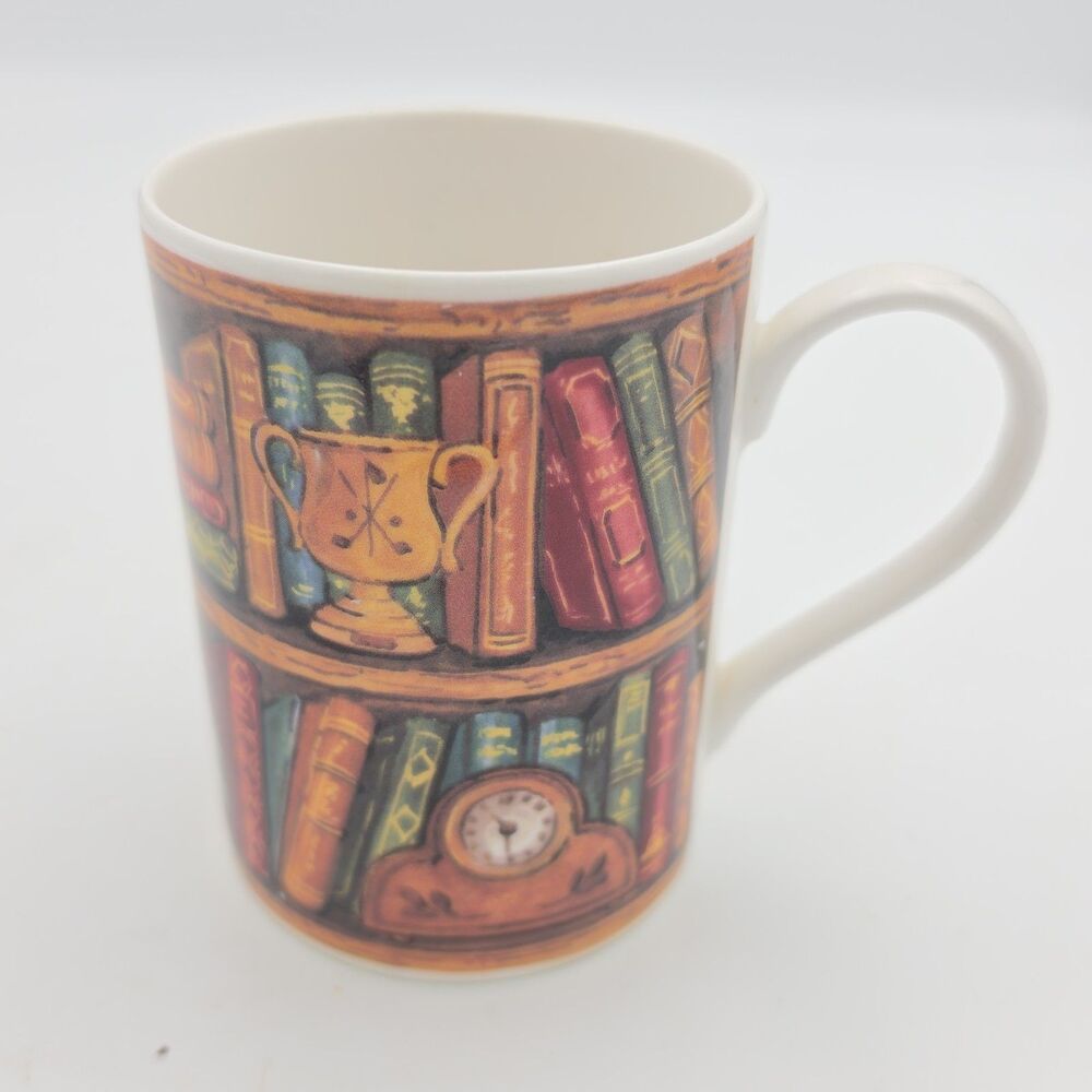Queens England Fine Bone China Creative Writing Books Library Coffee Tea Mug Cup